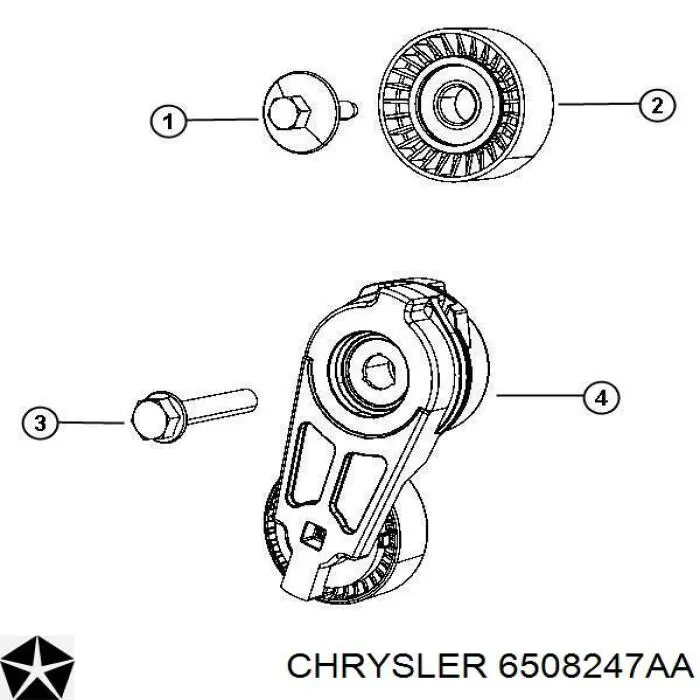 Rolka prowadząca, kierunkowa paska napędowego Chrysler 6508247AA cena, od 9,27 USD