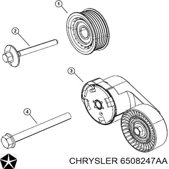 6508247AA Chrysler Rolka prowadząca, kierunkowa paska napędowego