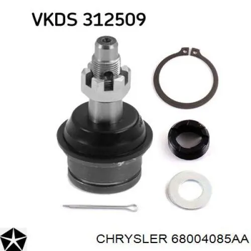 Łożysko kulowe dolne + górne, zestaw Chrysler 68004085AA cena, od 25,98 USD
