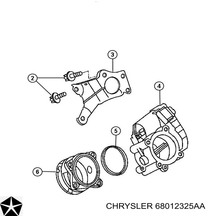 Przepustnica, komplet Chrysler 68012325AA cena, od 108,83 USD