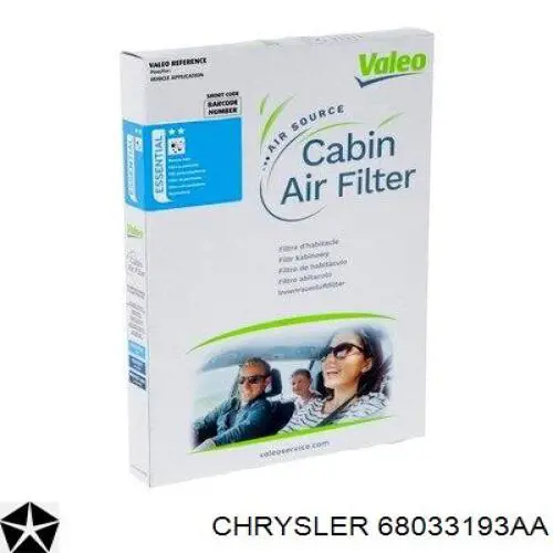 Do koszyka 68033193AA Chrysler Filtr kabiny