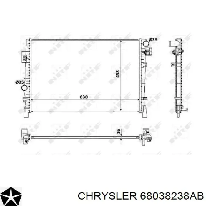 68038238AB Chrysler Chłodnica silnika