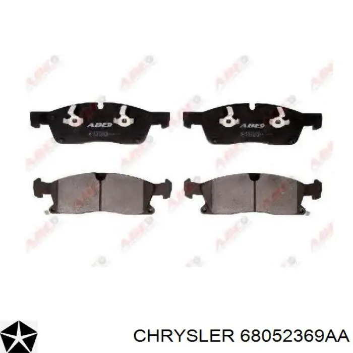 Do koszyka 68052369AA Chrysler Klocki hamulcowe przednie tarczowe