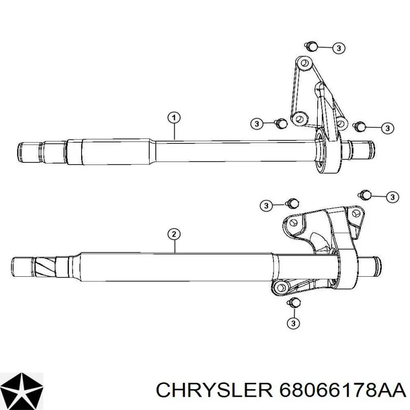 68066178AA Chrysler Łożysko podwieszane wału Cardana