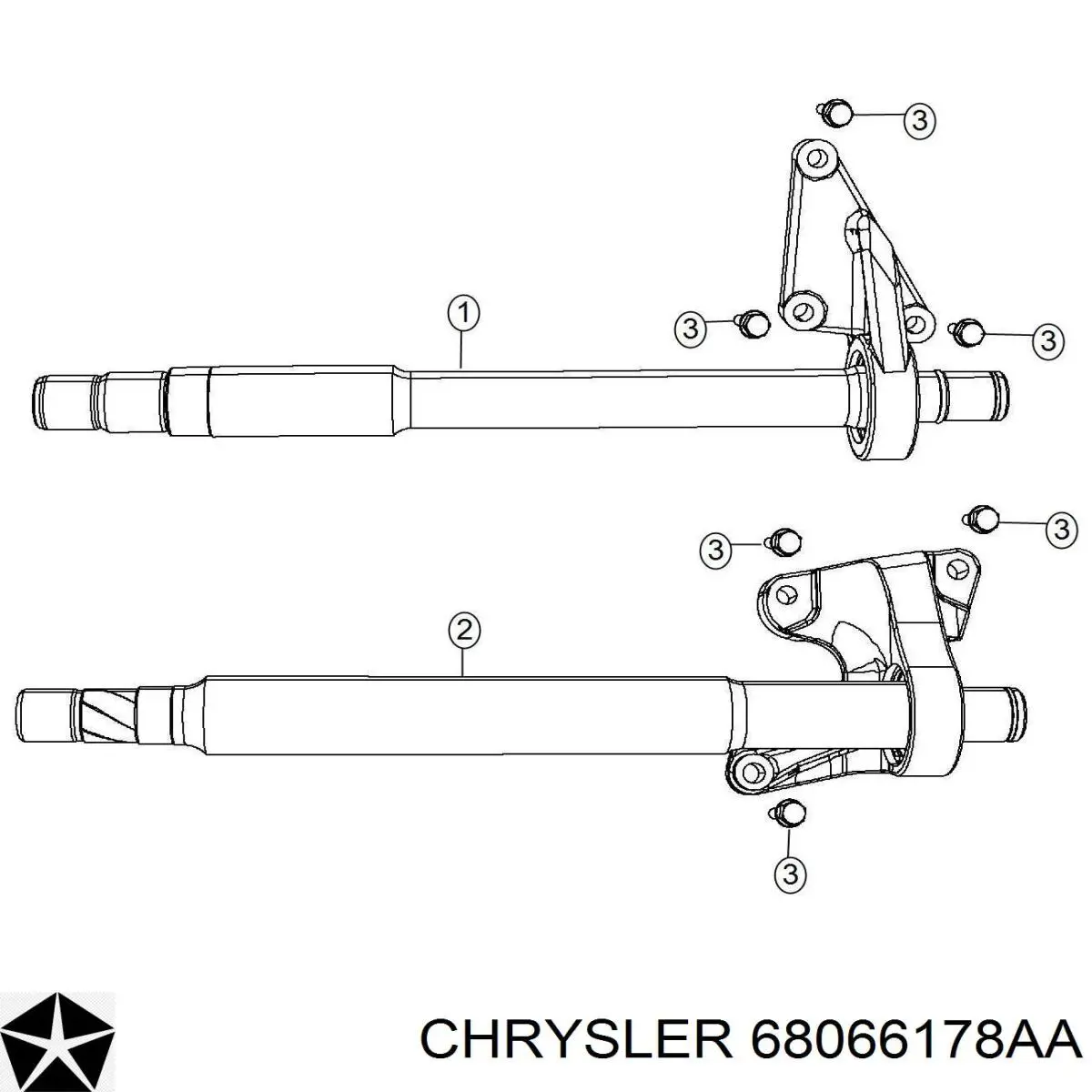 Łożysko podwieszane wału Cardana Chrysler 68066178AA cena, od 7,84 USD