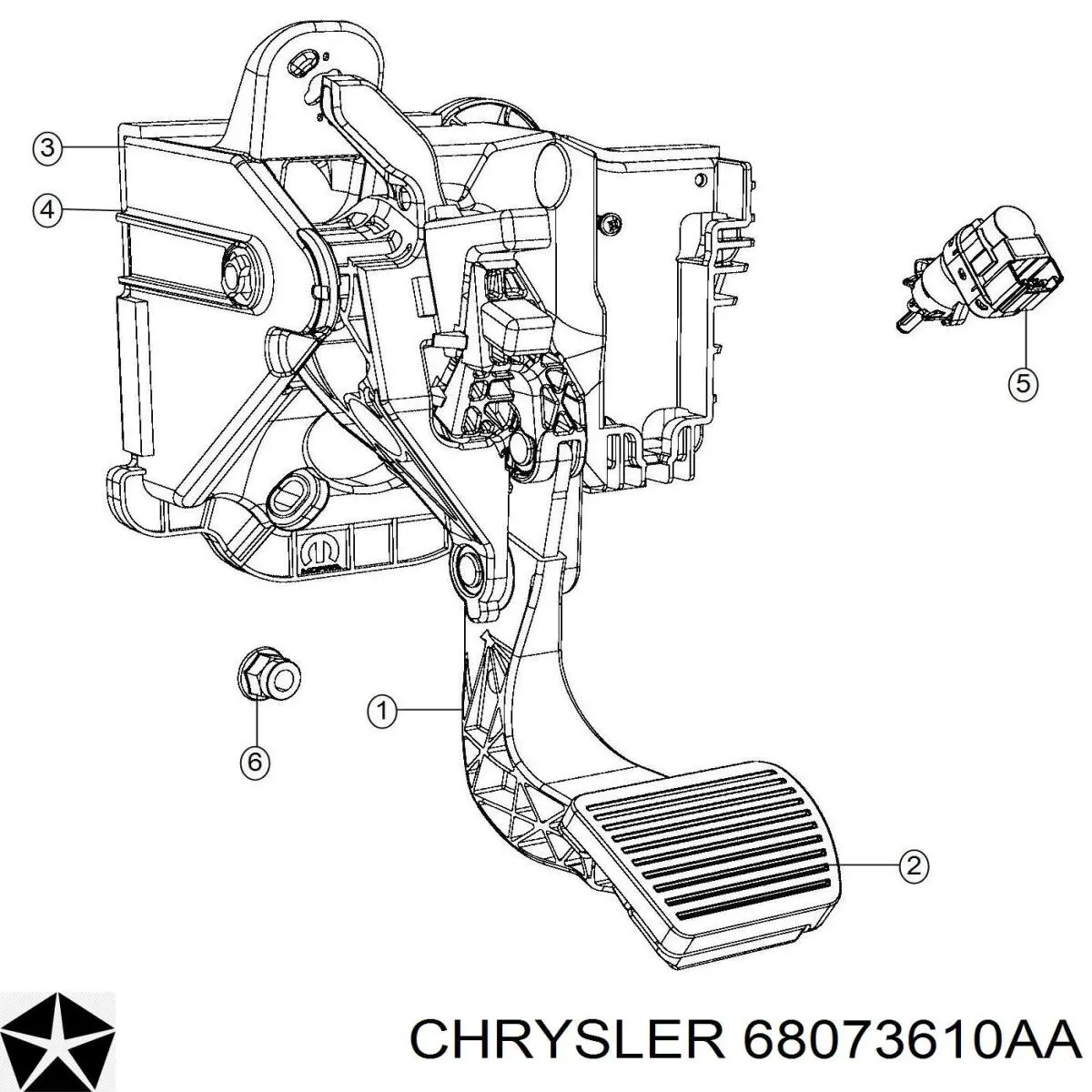 68073610AA Chrysler Czujnik włącznika świała stop
