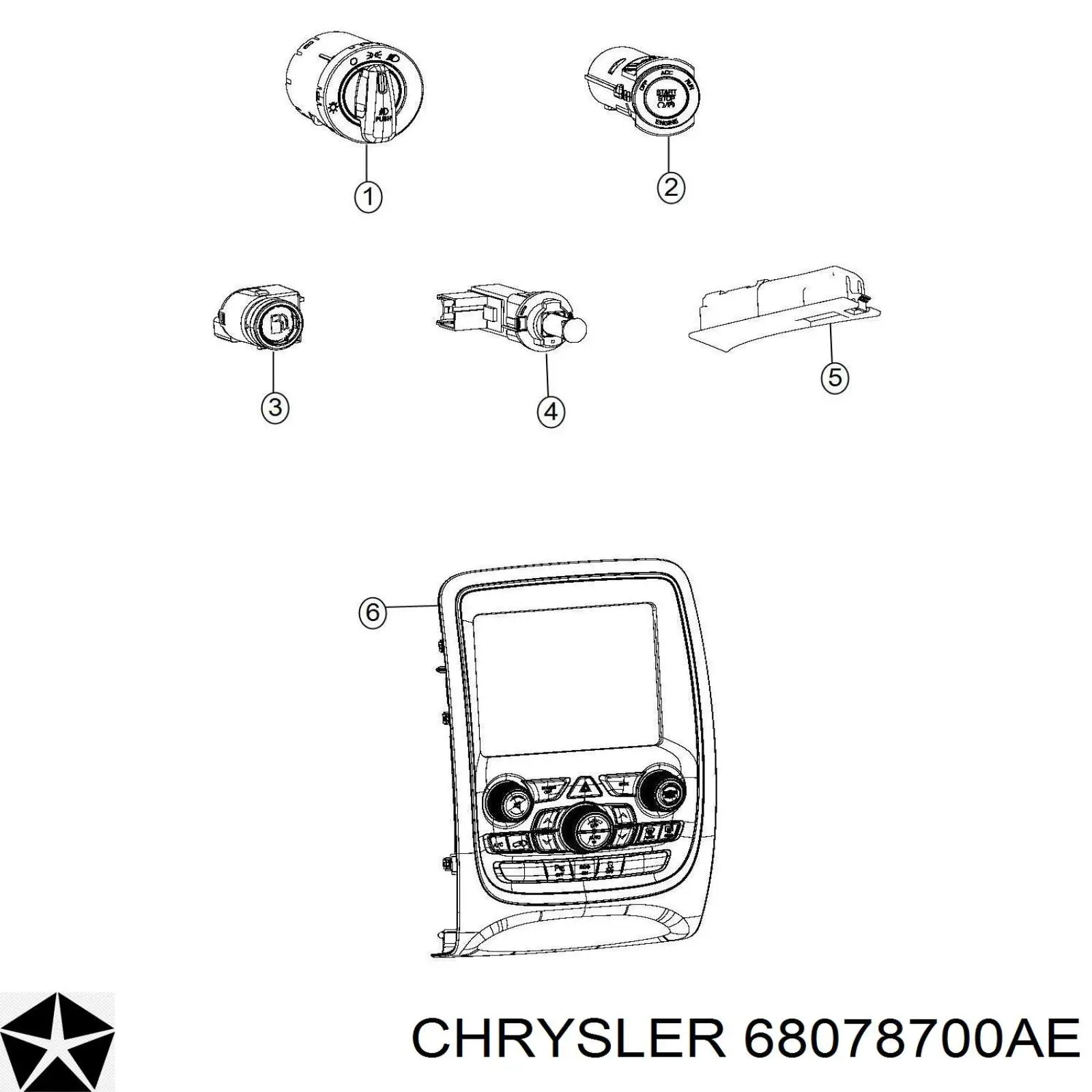 Czujnik włącznika świała stop Jeep Grand Cherokee IV SUV (WK) (2011 - 2022) cena, od 37,33 USD