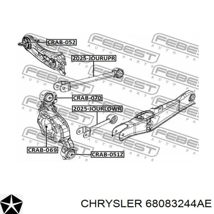 Do koszyka K68083244AD Fiat/Alfa/Lancia Czop (zwrotnica) tylny prawy