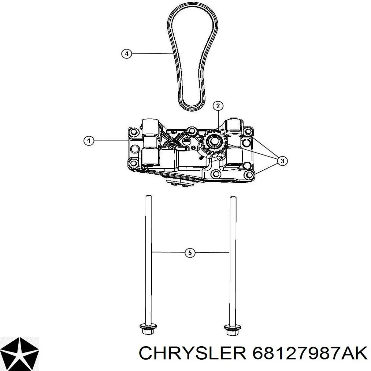 Pompa oleju Chrysler 68127987AK cena, od 15,69 USD