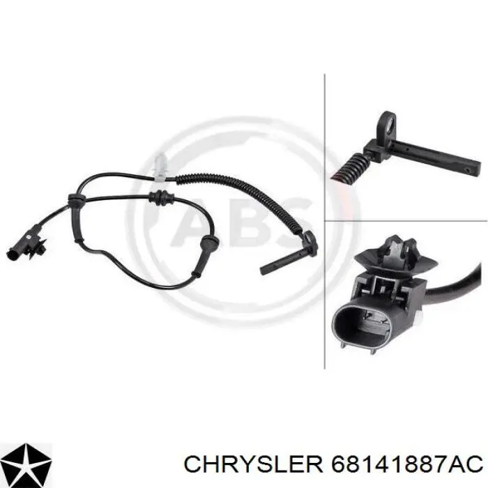 Czujnik ABS przedni Chrysler 68141887AC cena, od 15,69 USD