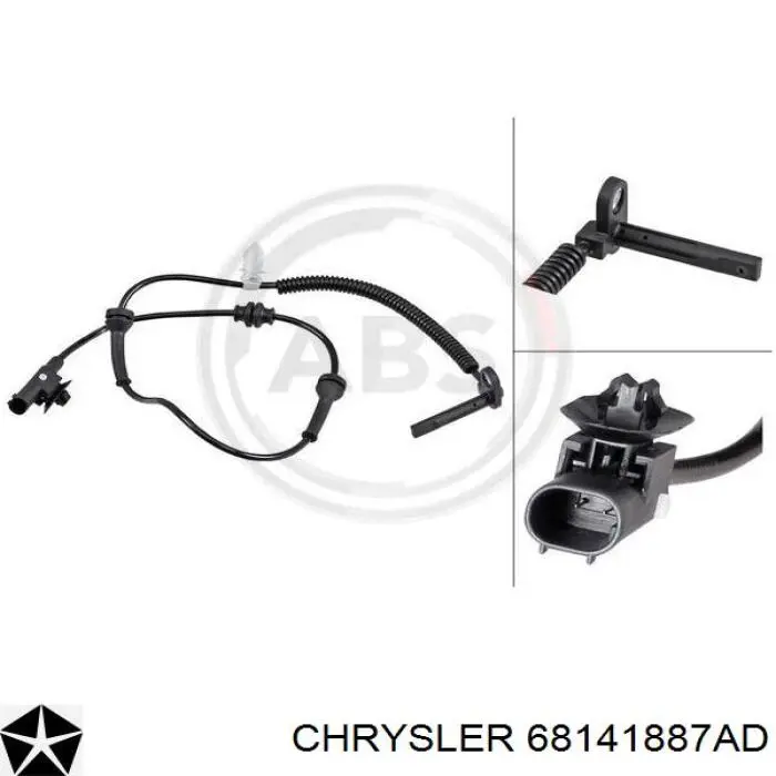 68141887AD Chrysler Czujnik ABS przedni