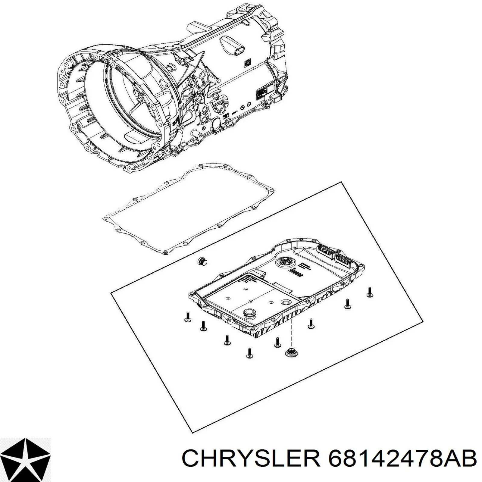 68142478AB Chrysler Zestaw serwisowy do wymiany oleju w automatycznej skrzyni biegów