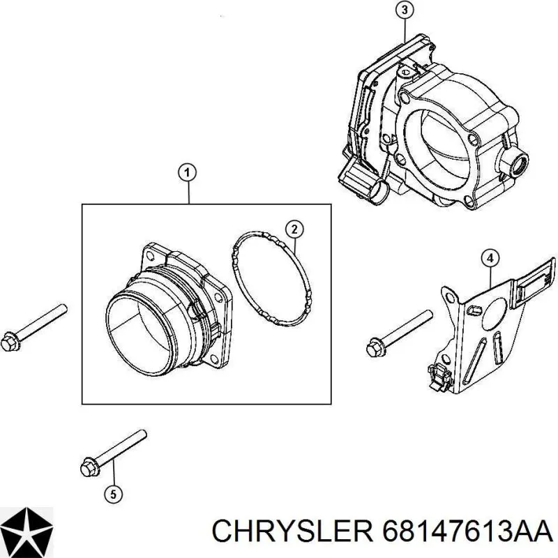 Przepustnica, komplet Chrysler 68147613AA cena, od 326,74 USD
