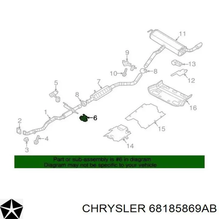 Poduszka mocowania tłumika Chrysler 68185869AB cena, od 102,14 USD