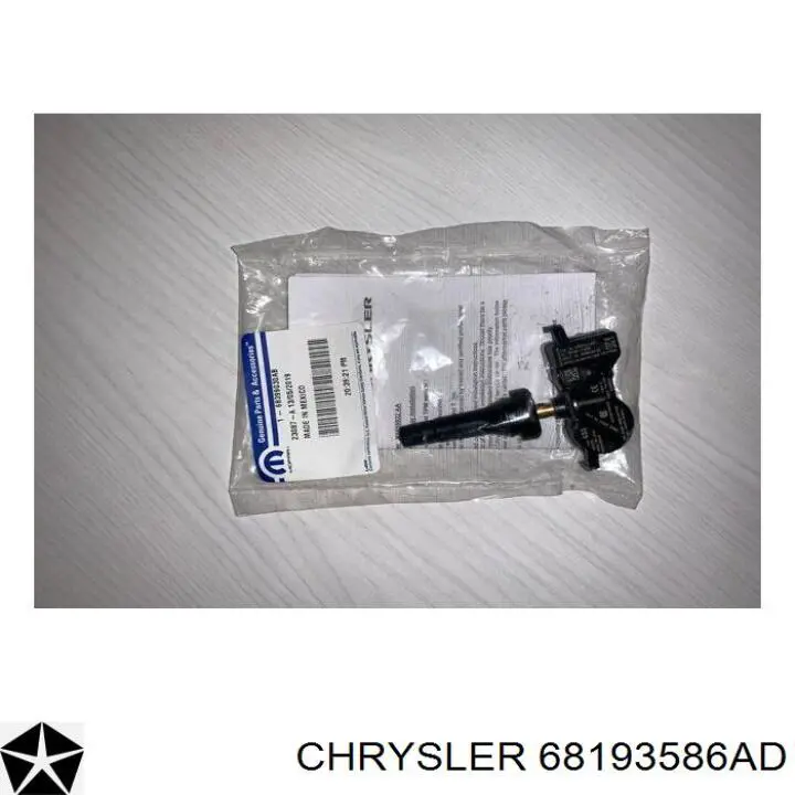 Czujnik ciśnienia w oponach Chrysler 68193586AD cena, od 46,27 USD