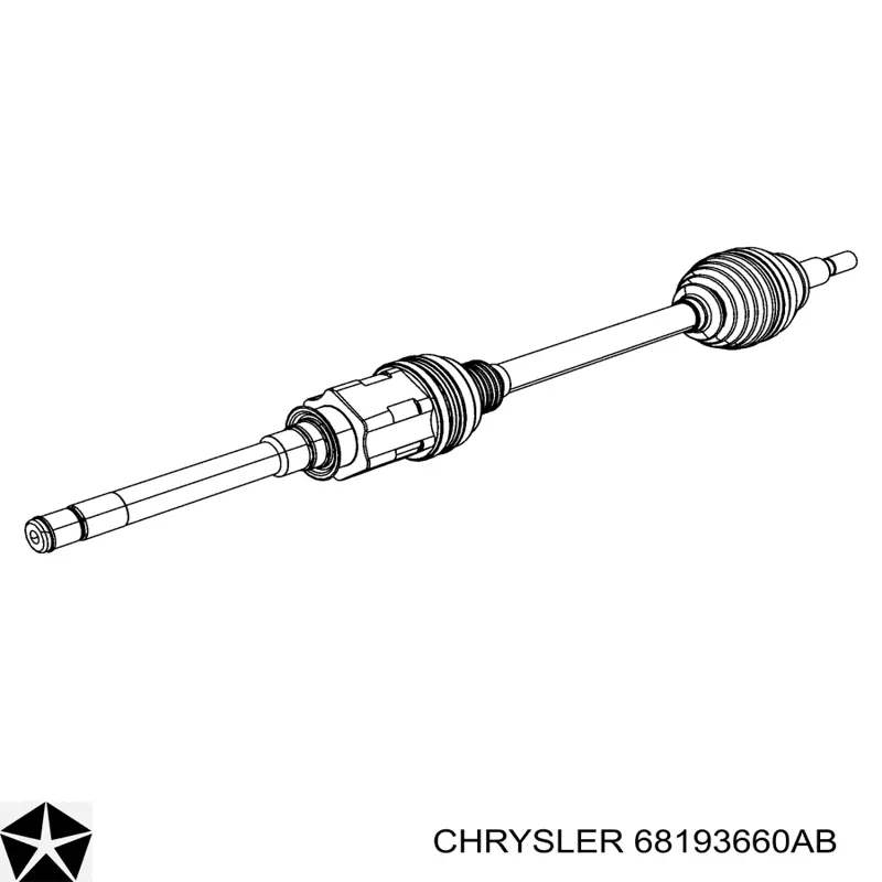 68193660AB Chrysler Półoś napędowa przednia prawa