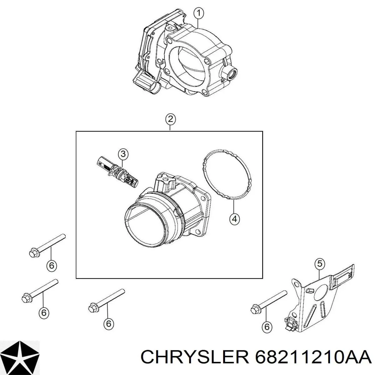 68211210AA Chrysler Czujnik temperatury powietrza wlotowego