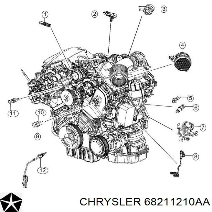 Czujnik temperatury powietrza wlotowego Chrysler 68211210AA cena, od 15,69 USD