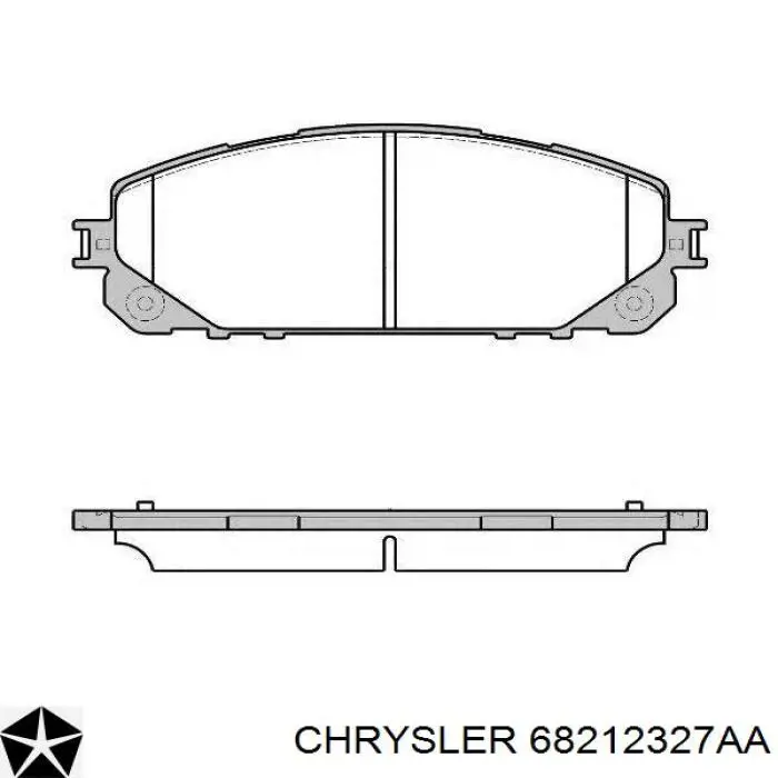Klocki hamulcowe przednie tarczowe Chrysler 68212327AA cena, od 35,82 USD