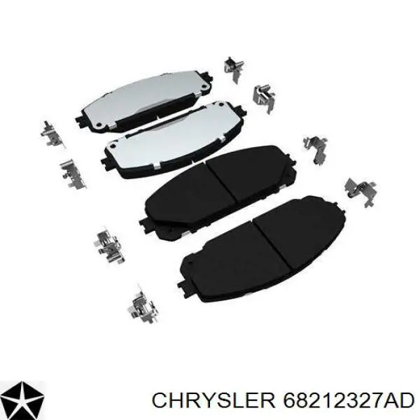 Klocki hamulcowe przednie tarczowe Chrysler 68212327AD cena, od 35,82 USD