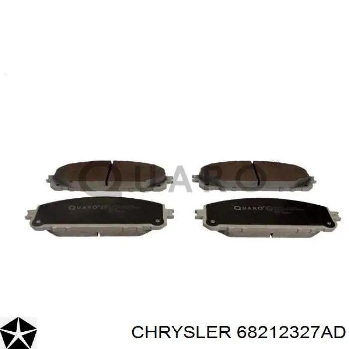 Do koszyka 68212327AD Chrysler Klocki hamulcowe przednie tarczowe