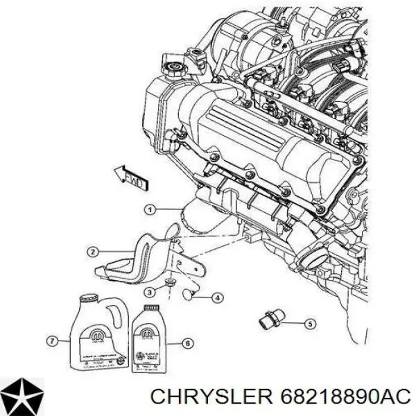 68218890AC Chrysler Olej do silnika