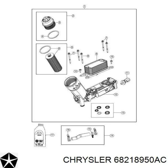 68218950AC Chrysler Olej do silnika