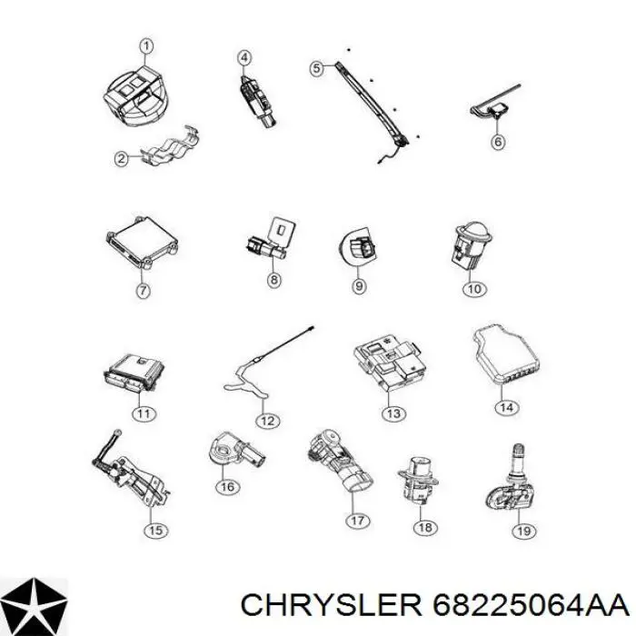 Czujnik poziomu płynu spryskiwacza szyby Chrysler 68225064AA cena, od 51,78 USD