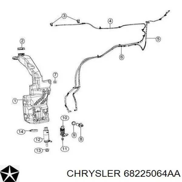 Czujnik poziomu płynu spryskiwacza szyby Chrysler 68225064AA cena, od 50,35 USD