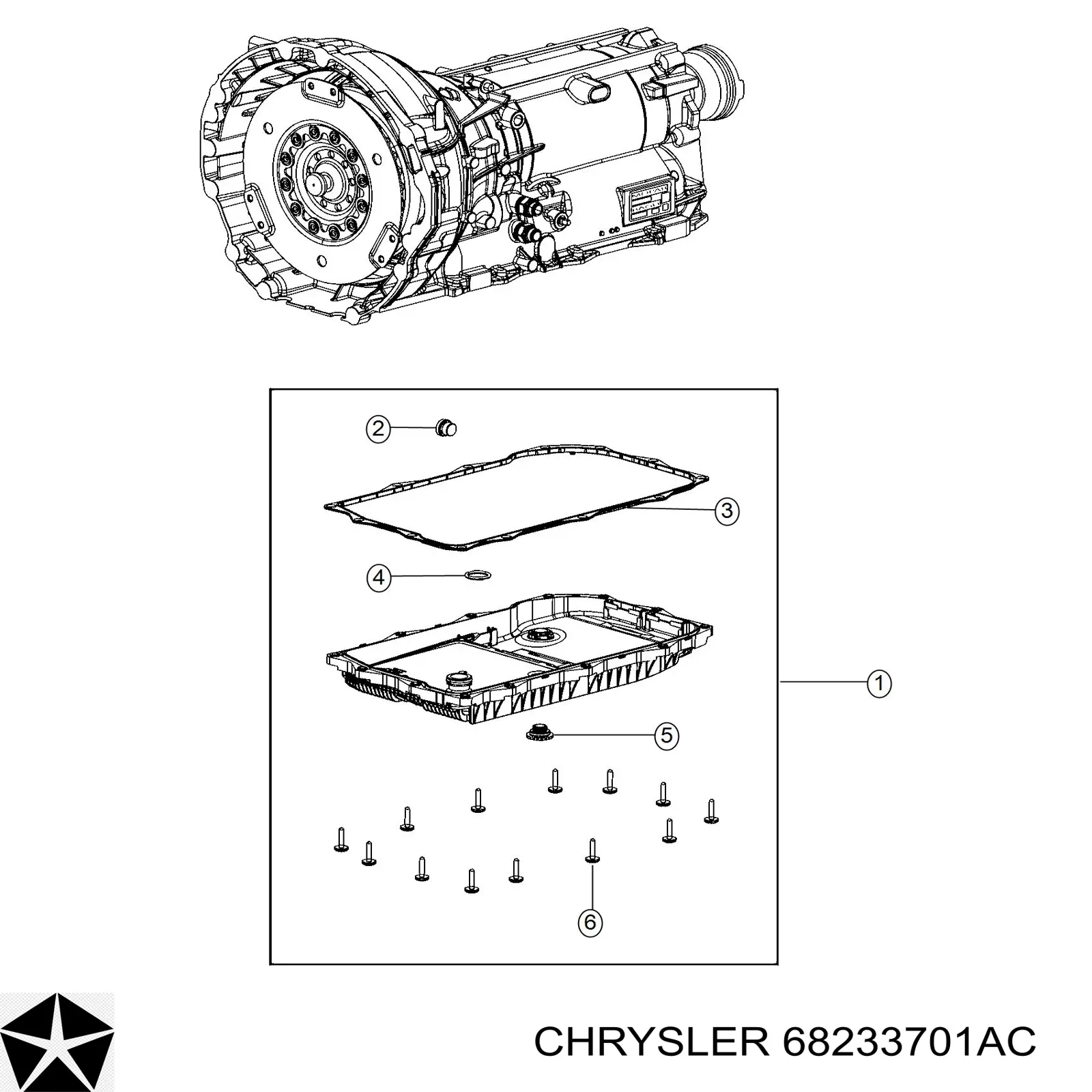 68233701AC Chrysler Miska automatycznej skrzyni biegów