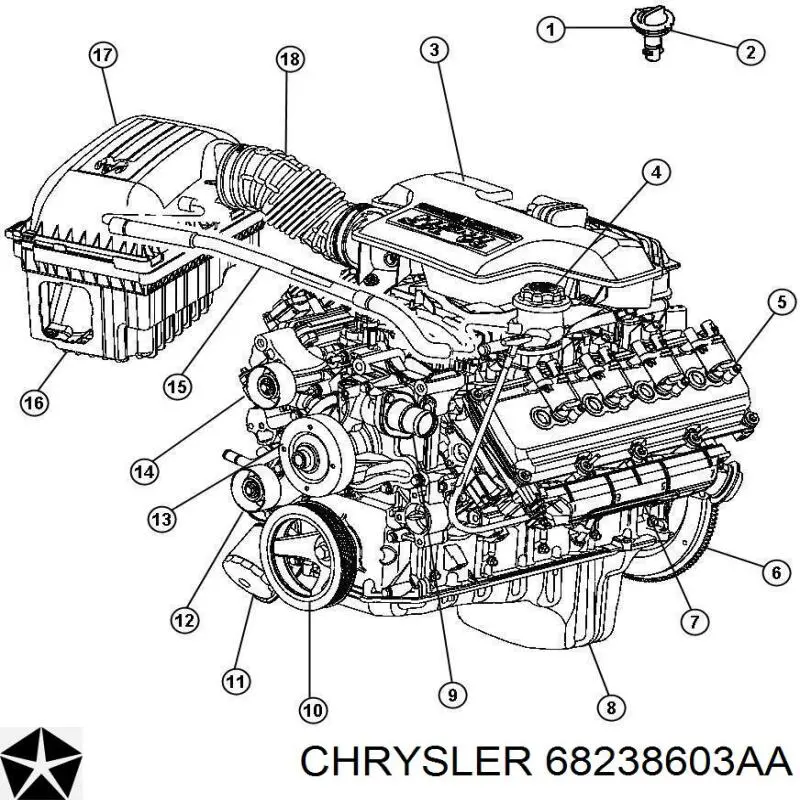 Cewka zapłonowa Chrysler 68238603AA cena, od 44,43 USD