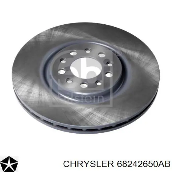 Tarcza hamulcowa przednia Chrysler 68242650AB cena, od 66,94 USD