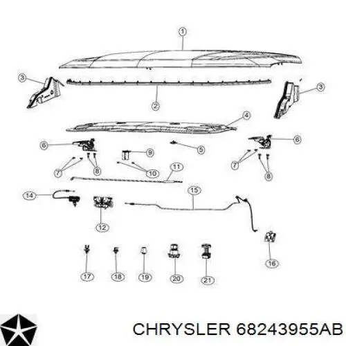 68243955AB Chrysler Maska silnika