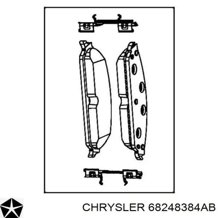 Do koszyka 68248384AB Chrysler Klocki hamulcowe przednie tarczowe