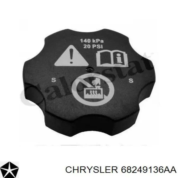 Pokrywa (korek) zbiornika wyrównawczego Chrysler 68249136AA cena, od 12,12 USD
