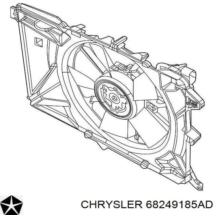 68249185AD Chrysler Dyfuzor chłodnicy, w komplecie z silnikiem i wirnikiem