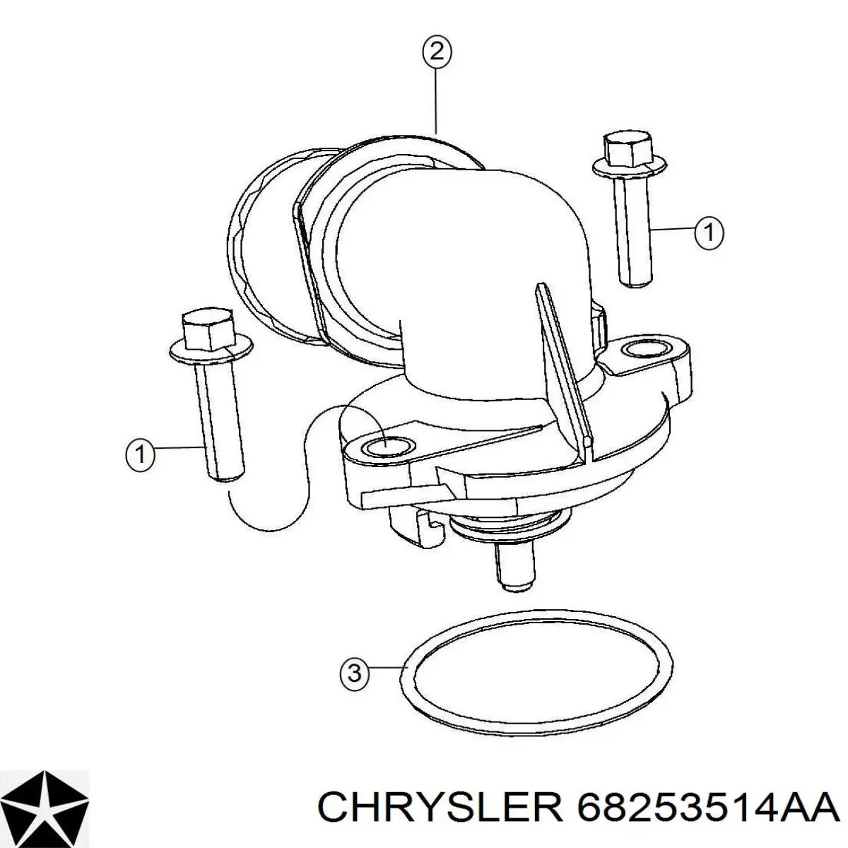 68253514AA Chrysler Obudowa termostatu