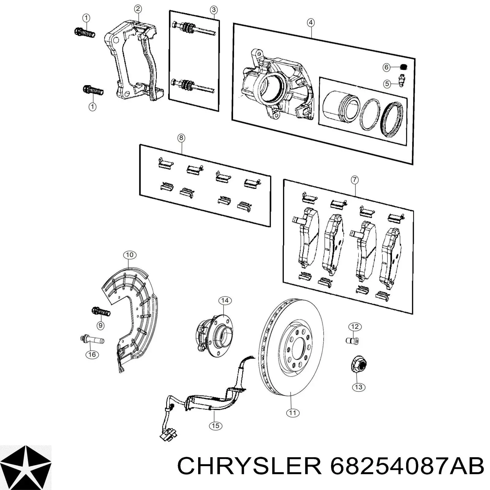 Tarcza hamulcowa przednia Chrysler 68254087AB cena, od 51,43 USD