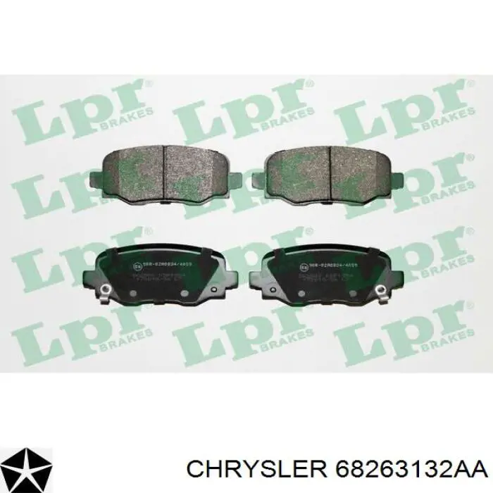 Okładziny (klocki) do hamulców tarczowych tylne Chrysler 68263132AA cena, od 18,34 USD