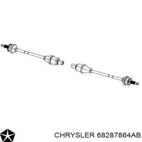 68287864AB Chrysler Półoś tylna