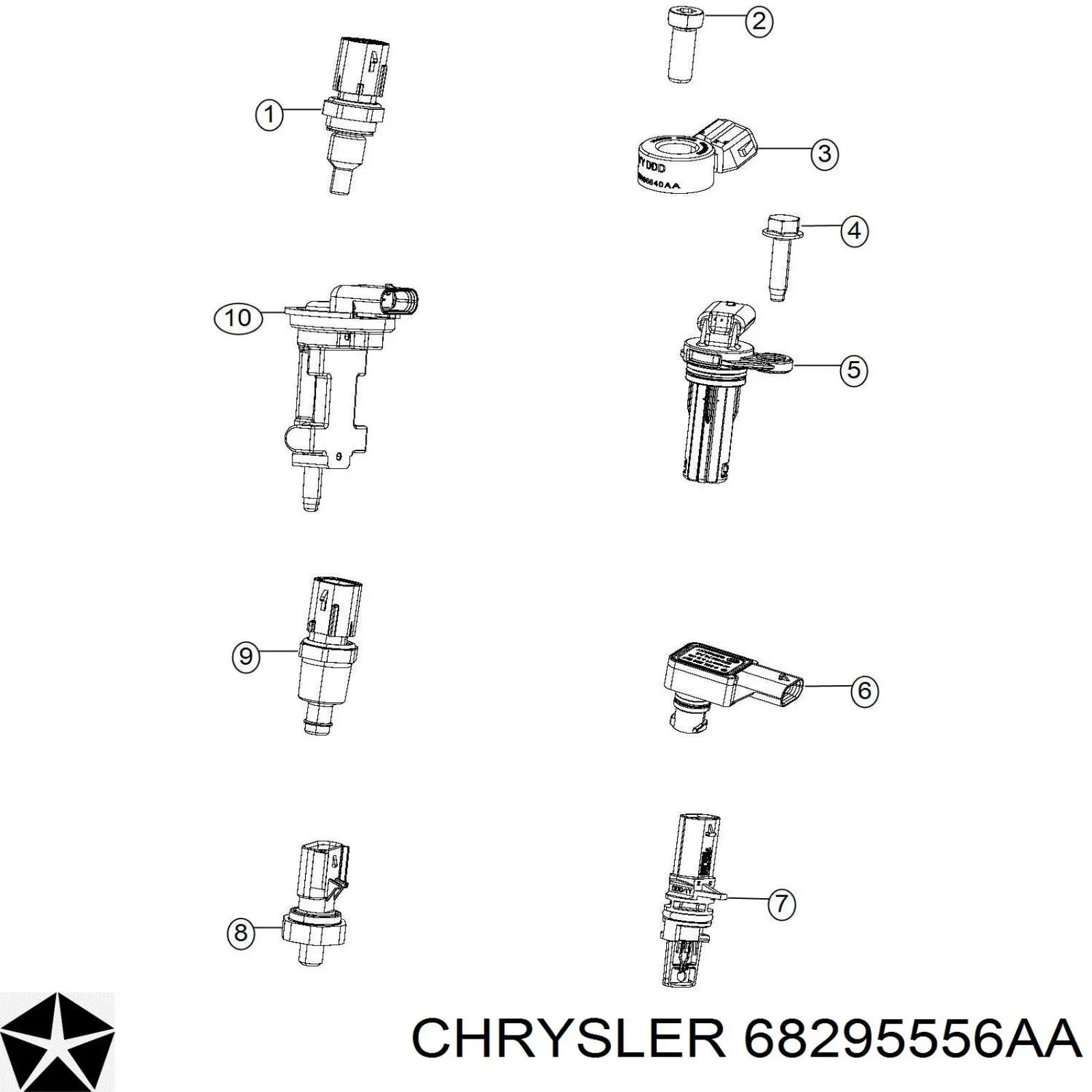 Czujnik ciśnienia oleju Chrysler 68295556AA cena, od 78,43 USD