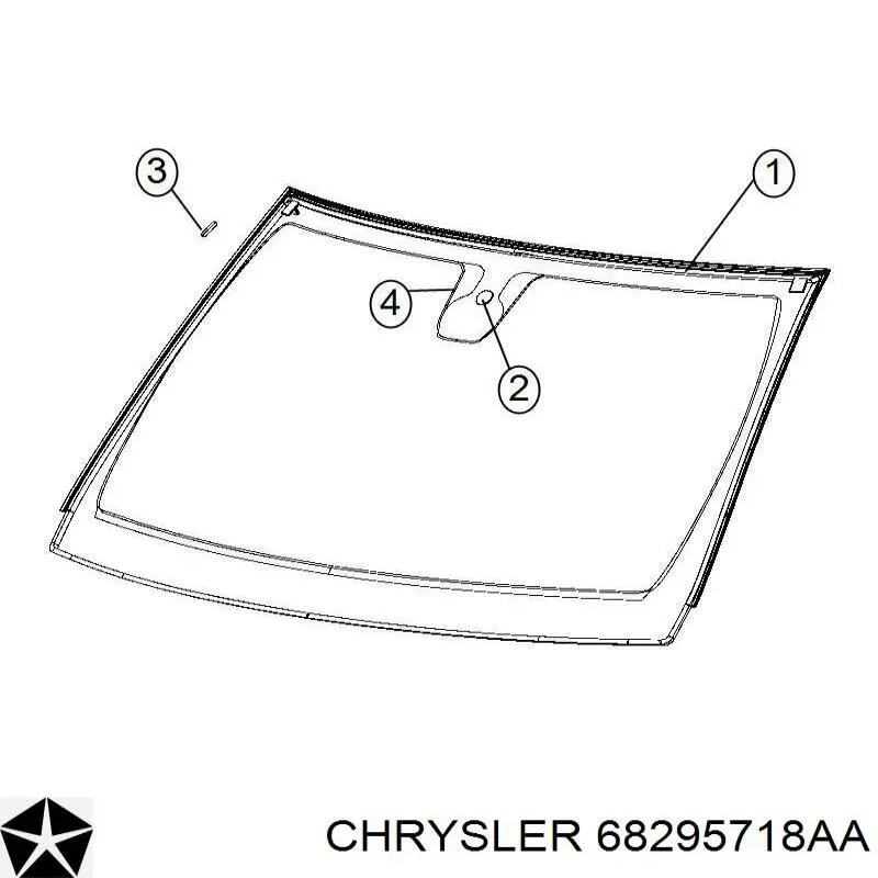 Szyba przednia Chrysler 68295718AA cena, od 230,93 USD