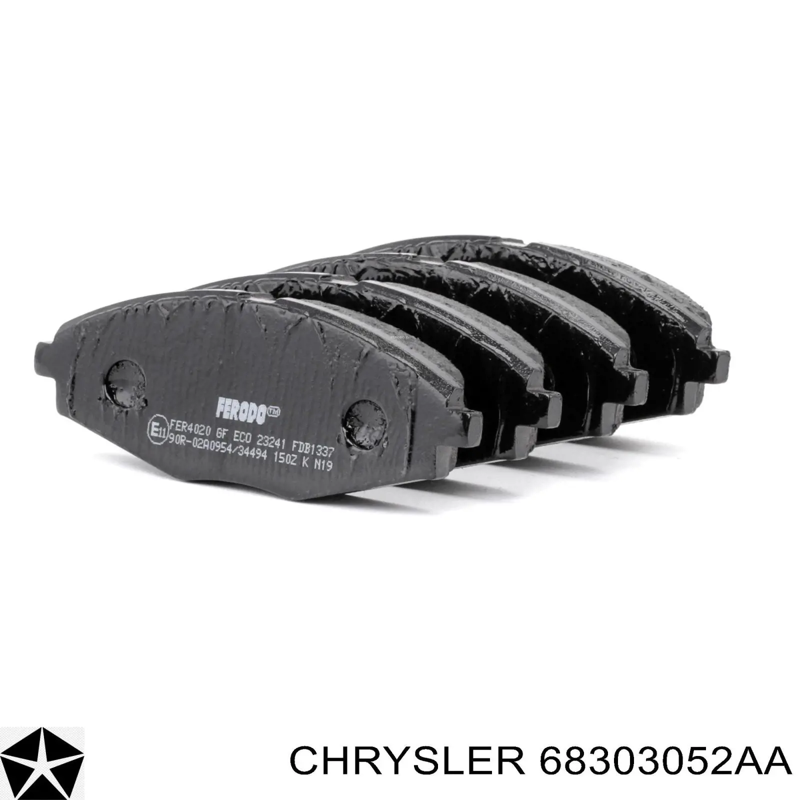 Do koszyka 68303052AA Chrysler Klocki hamulcowe przednie tarczowe