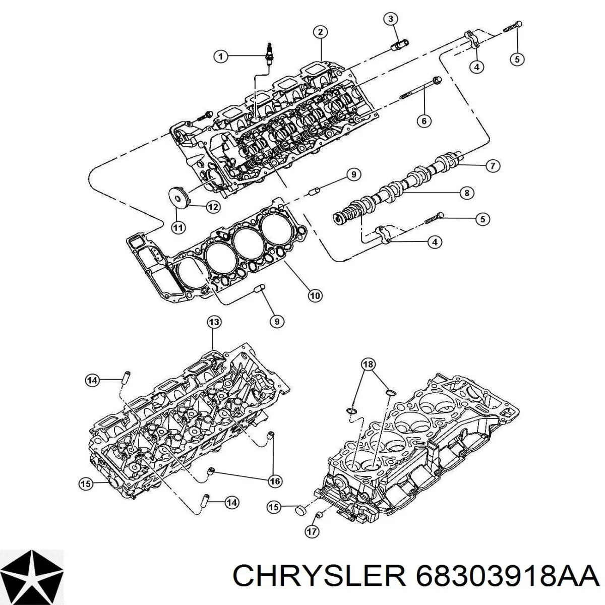 Do koszyka 68303918AA Chrysler Świeca zapłonowa