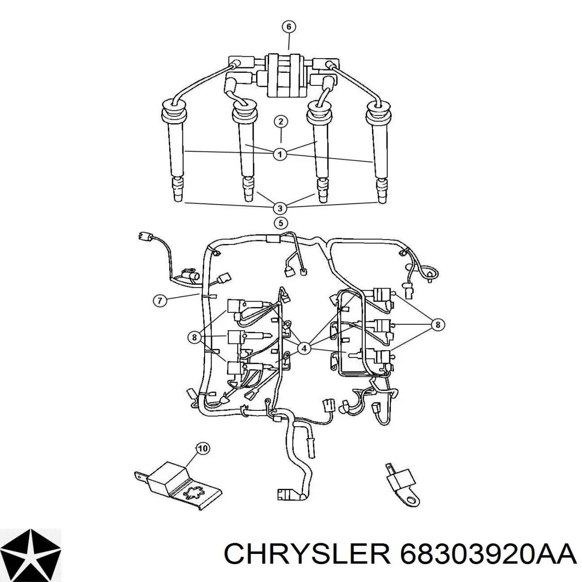 68303920AA Chrysler świeca zapłonowa