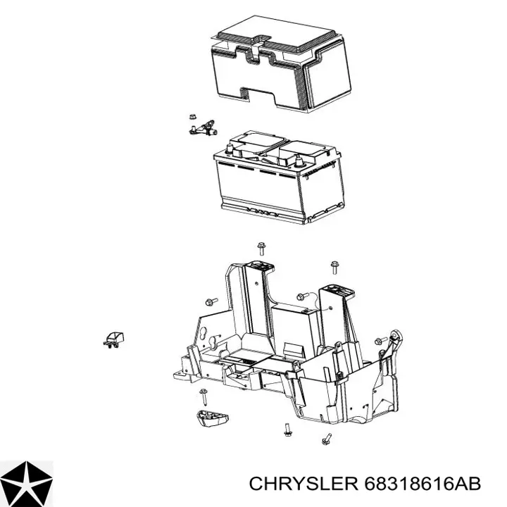 68318616AB Chrysler Wahacz zawieszenia przedniego dolny lewy