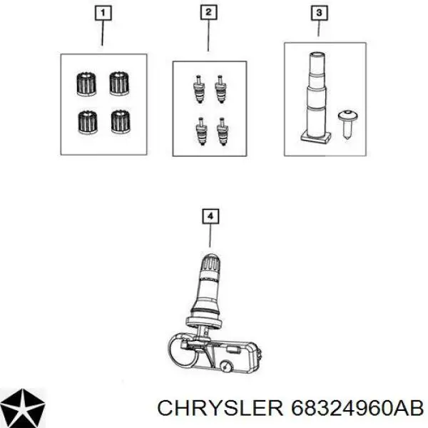 68324960AB Chrysler Czujnik ciśnienia w oponach