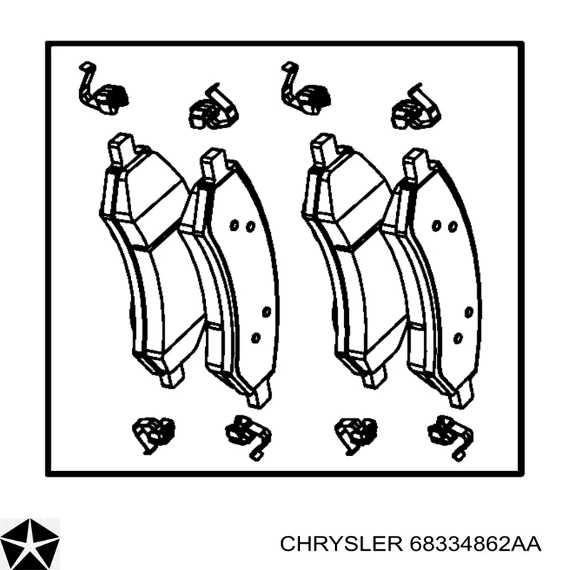68334862AA Chrysler Klocki hamulcowe przednie tarczowe