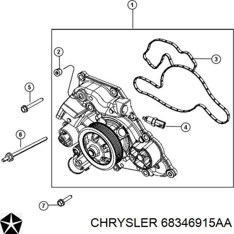 Pompa chłodząca wodna Chrysler 5038668AB cena, od 219,20 USD