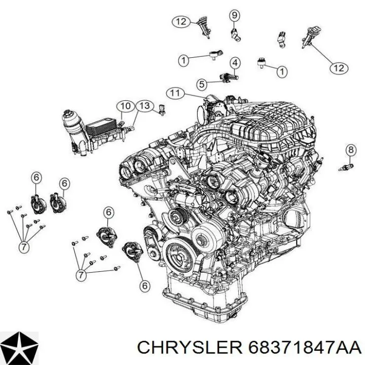 Czujnik ciśnienia w kolektorze ssącym, MAP Chrysler 68371847AA cena, od 15,06 USD